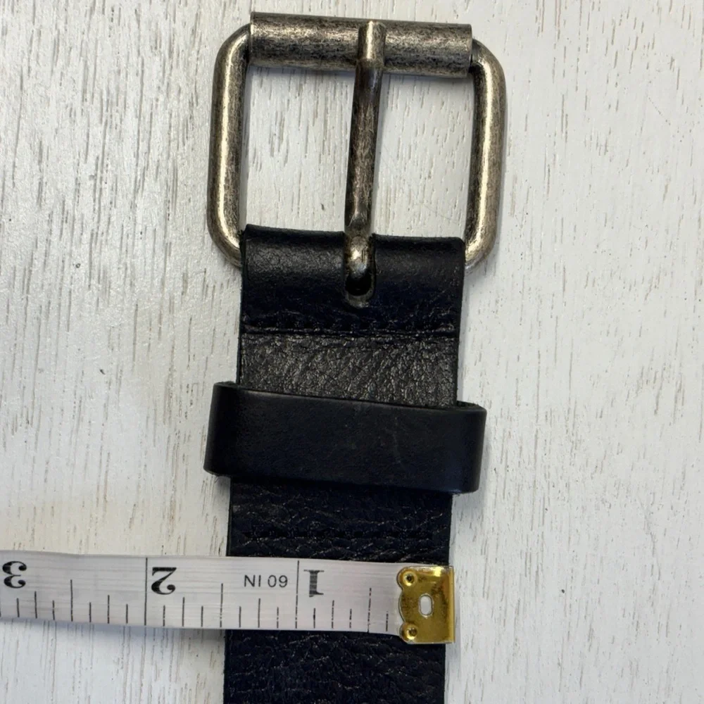 H&M‎ Black Leather Belt Men's 35